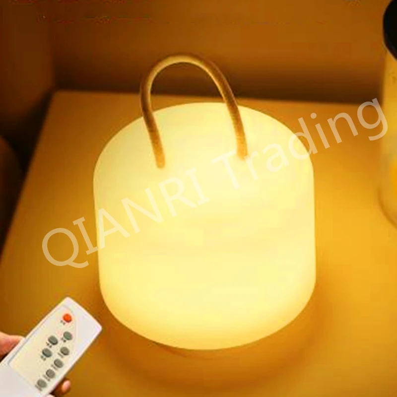 

LED Night Light for Children's Bedroom Usb Rechargeable Dual-use Portable Table Lamp with Timing Remote Control Memory Function