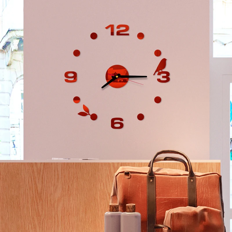 Wall Clock Modern Design DIY Black Cat Bird Quartz Clocks Home Decor Orologio Muro Livingroom Creative Kitchen | Дом и сад