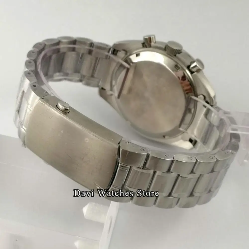 40 мм новые bliger стерильные три глаза часы топ модные популярные Неделя Дата