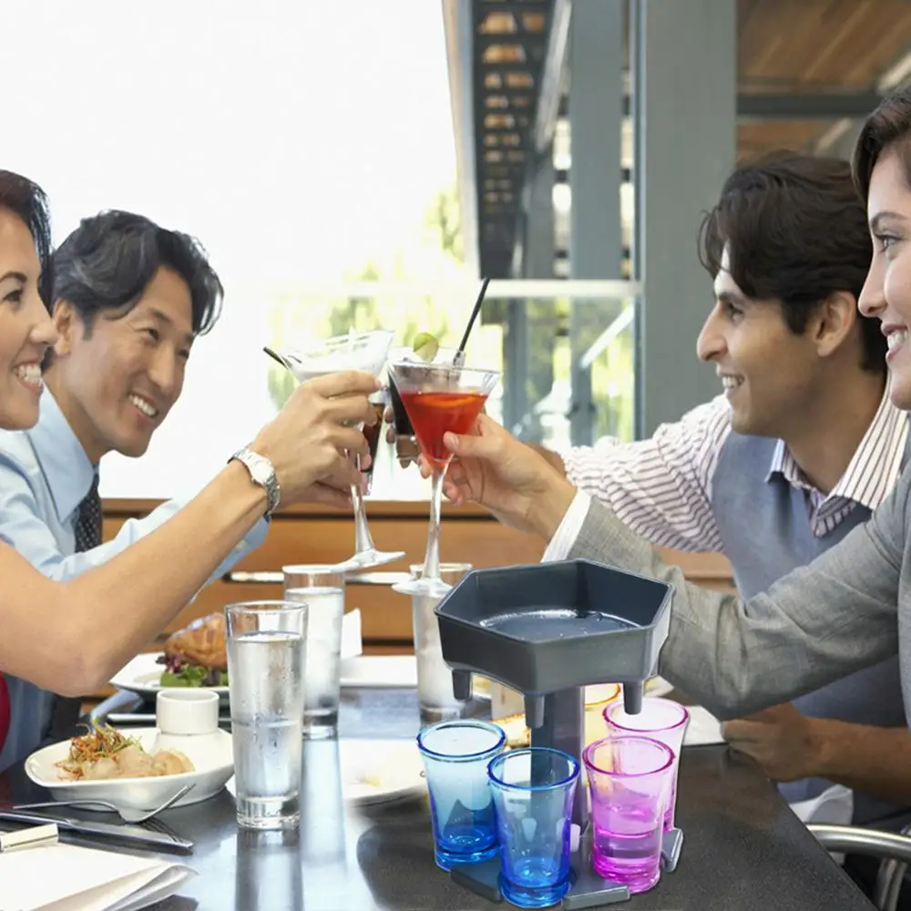 Стеклянный диспенсер для напитков держатель с 6 выемками портативный вечерние