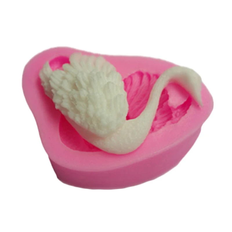 Силиконовая форма 3D лебедя сделай сам милая для мыла торта капкейков желе конфет