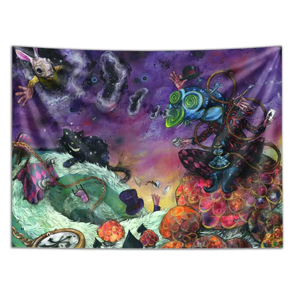 

Wonderland Tapestry by Black Ink Art for Bedroom Living Room Dorm