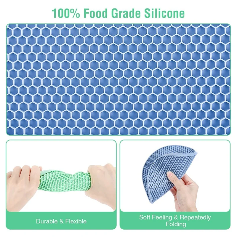 2 шт. силиконовый коврик для горячей кастрюли и горячий горшок колодки изготовлен