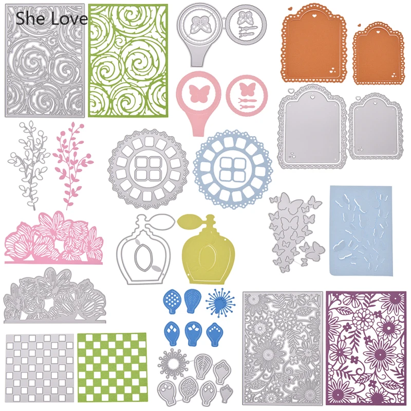 Она любит в виде звезды луны сердца шаблон металла Вырубные штампы для Diy