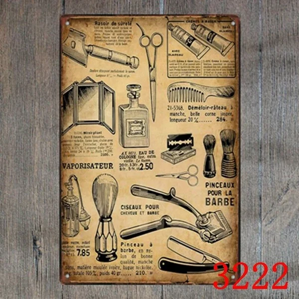 

Metal Tin Sign Barber Shop Use Decor Bar Pub Home Vintage Retro Poster