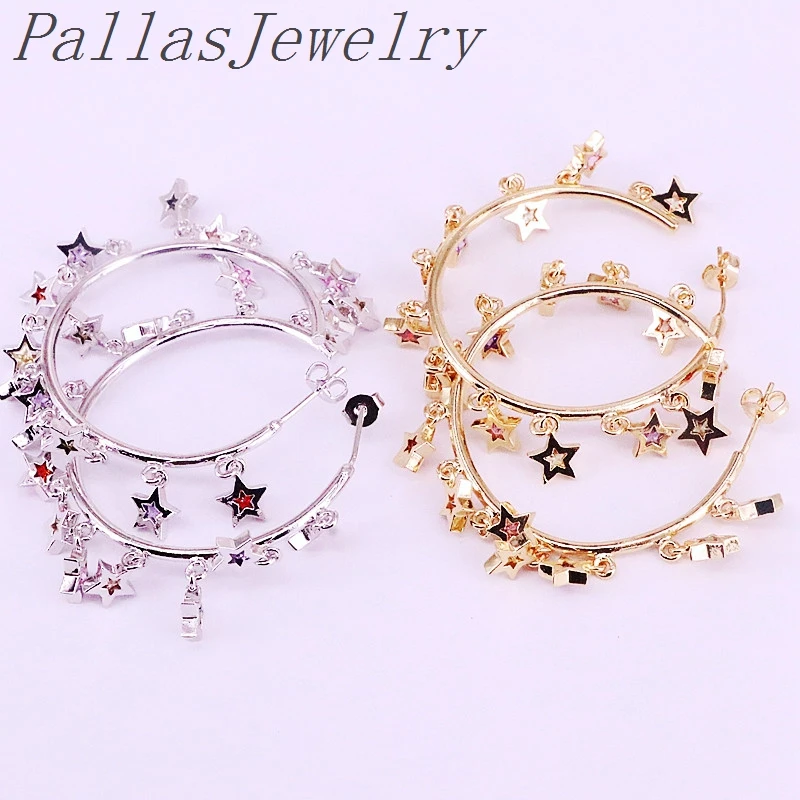 3 пары женские серьги-подвески с фианитами | Украшения и аксессуары