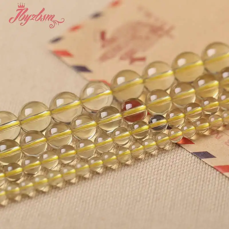 

AAA Quality Lemon Quartz 6,8mm Round Beads Loose Smooth Natural Stone Beads For DIY Necklace Bracelat Jewelry Making Strand 15"