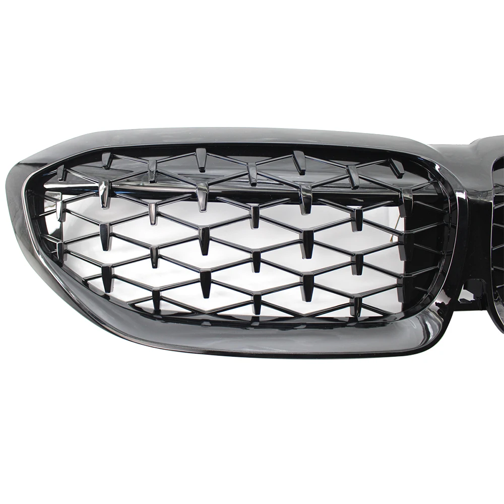 

Car Front Grille Racing Front Sport Grill Gloss Black Double Slat Kidney Grille for BMW 3 Series G20 Racing 2019 2020