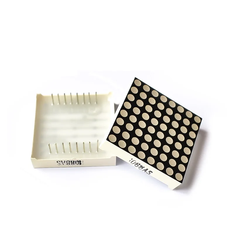 5 шт./лот 3 мм 8*8 Общая отрицательная красная световая решетка модель 1088AS MAX7219