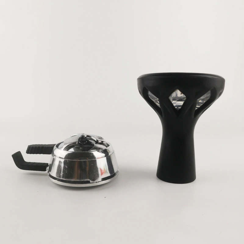 

Shisha Windproof Accessories Aluminum Alloy Anti Scalding Charcoal Bowl Silicone Glass Smoke Pot Hookah Bowl Narguile Chicha Bar