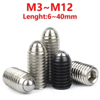 304 stainless steel hex screwm3 m4 m5 m6 m8 m10 m12 hex ball screwplunger with positioning ball steel ball 12 9 spring plunger