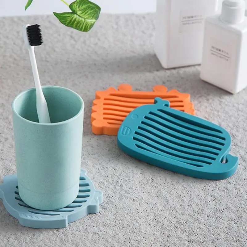 

Portable Soap Dishes Silicone Soap Tray Holder Dish Storage Bath Shower Plate Home Bathroom Wash Soap Holder Organizer