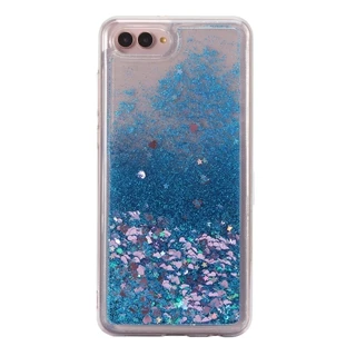 blue Зыбучих песков с блестками Мягкий чехол для huawei P Smart P20 Pro P10 Nova 2S 2i 3 3i Honor 9 10 lite 7X 8X v10 Y9 MATE 20 чехол s - Цвет: blue