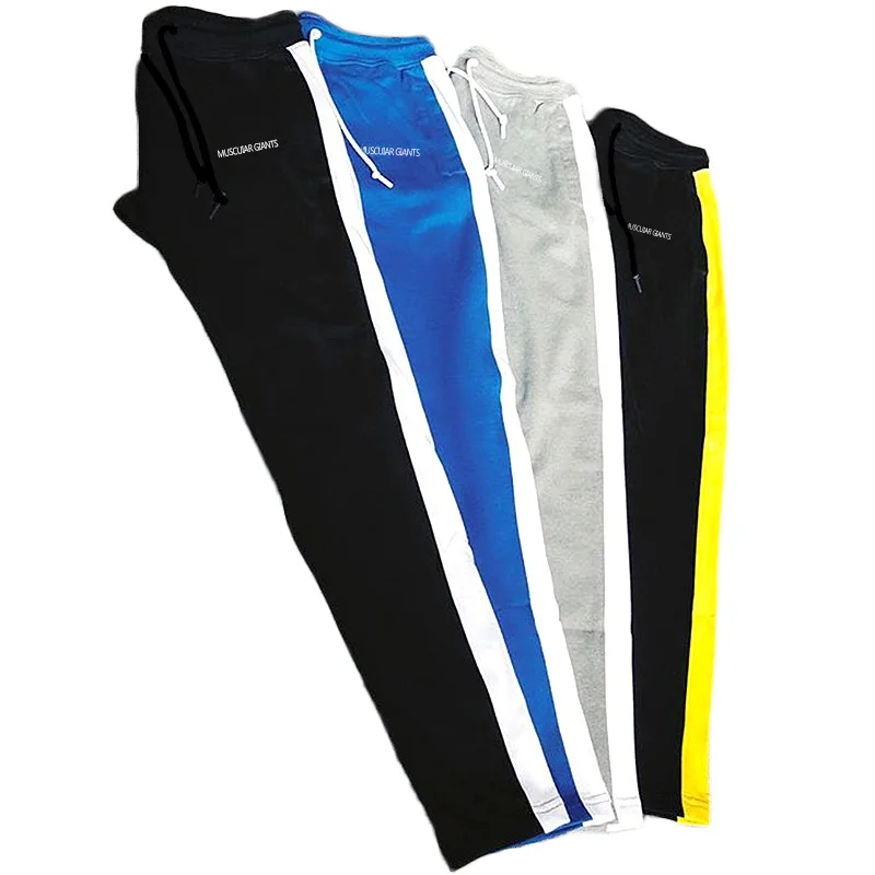 

Men Pants Hip Hop Fitness clothing Joggers Sweatpants Side stripe classic fashion Streetwear Track Pants Trousers