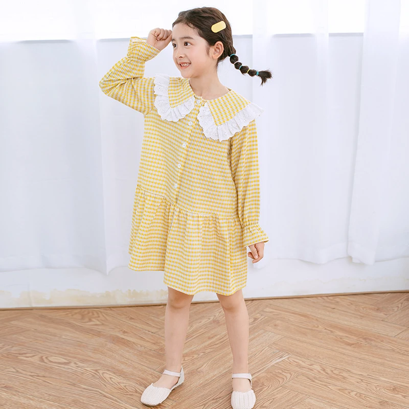 2020 детская одежда весеннее платье для больших девочек школьные хлопковые платья