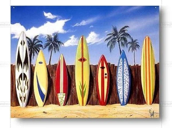 

Fun retro The SignPersonalised Metal Sign Surfboard Line Up Retro Tin Sign Large :12X 8 Inches