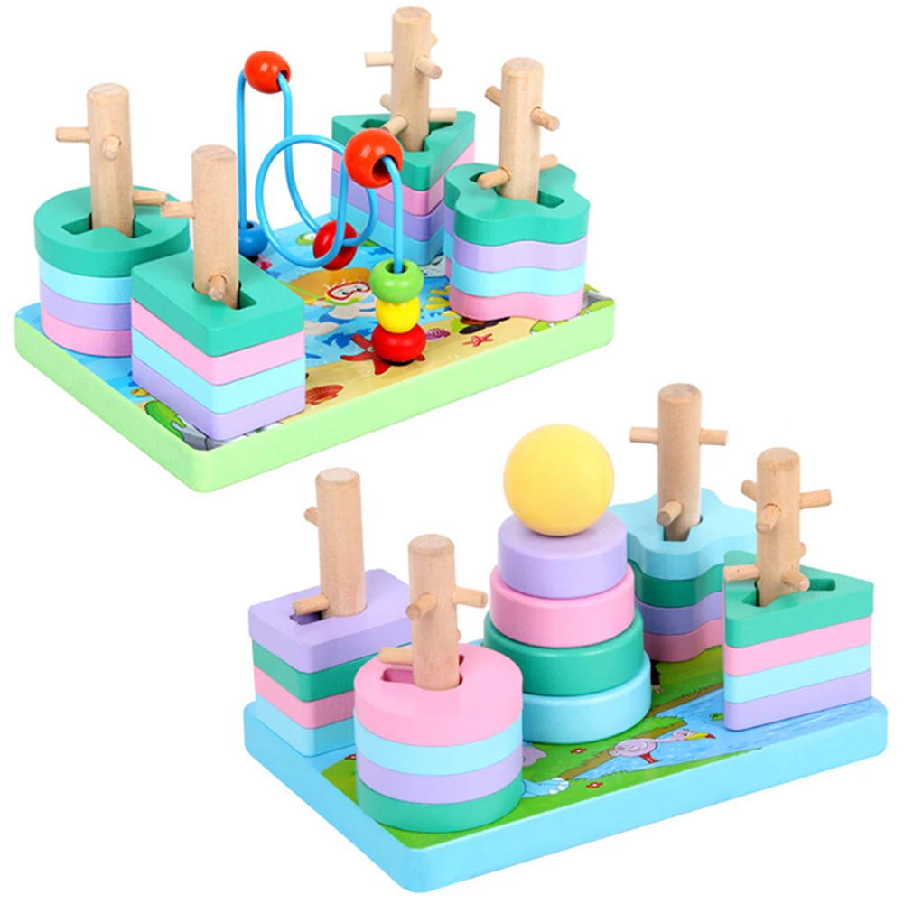 

Веселая детская головоломка, Обучающие высокие блоки для раннего развития, познавательные игрушки для детей
