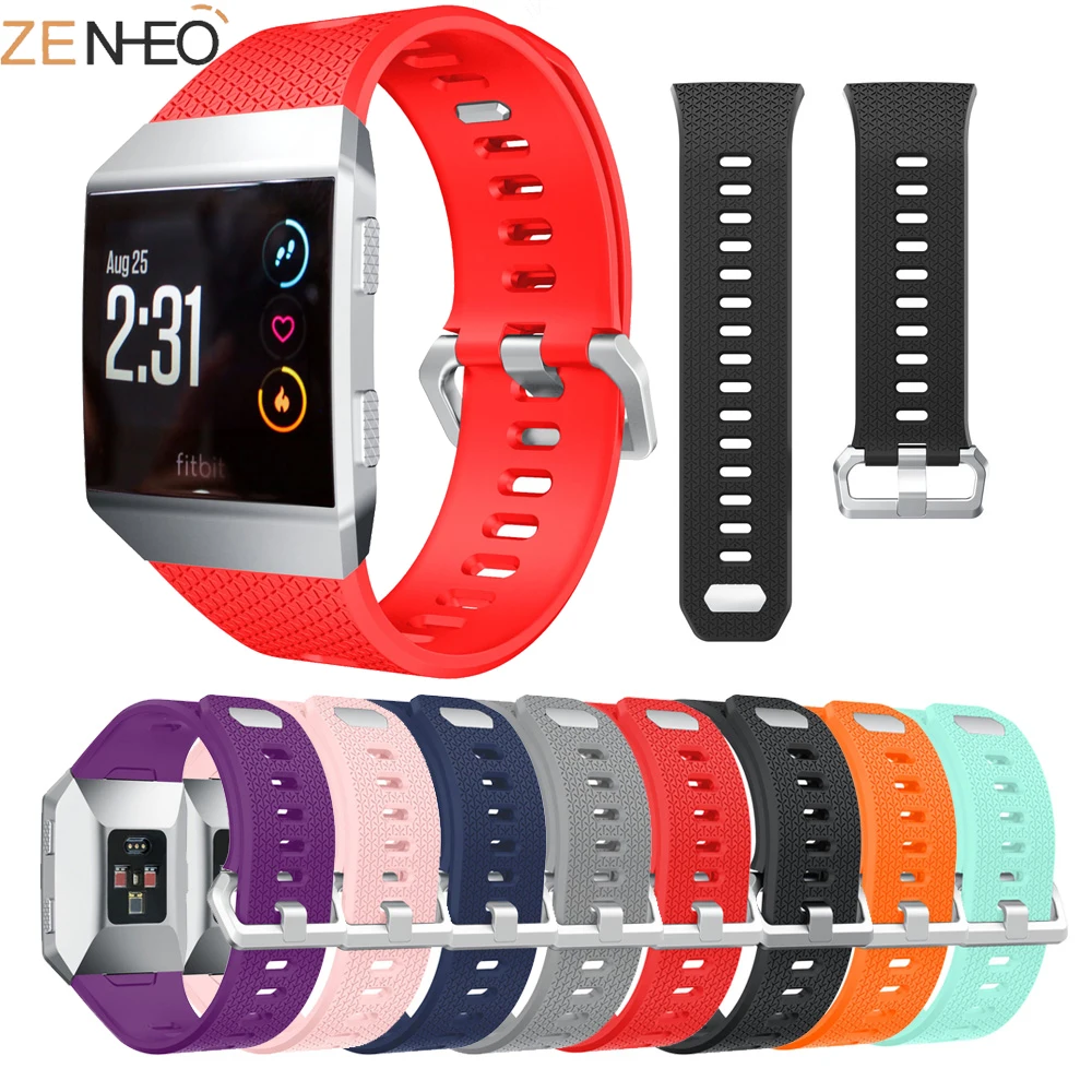 

L/S Lightweight Silicone Sport Watch Bands Bracelet for Fitbit Ionic Smart Watch Adjustable Replacement Bangle Accessory