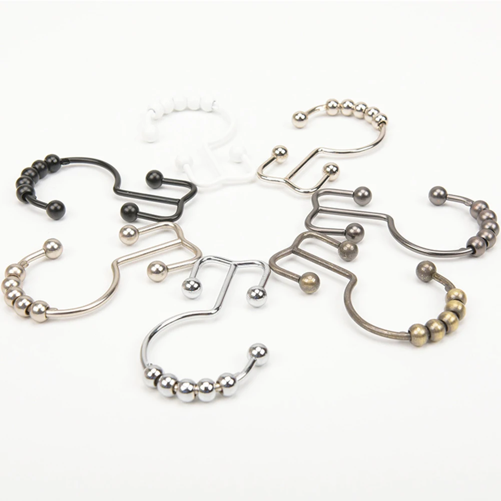 12 шт Крючки набор премиум класса из занавеска для ванной комнаты и вкладыш