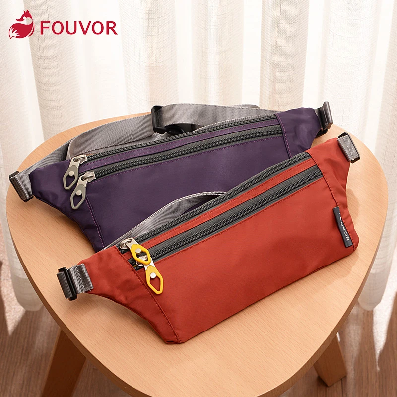 

Fouvor 2019 Women Pockets Sports Small Waist Packs Ladies Travel Nylon Waterproof Canvas Chest Bag Oxford Messenger Bag 2750-01