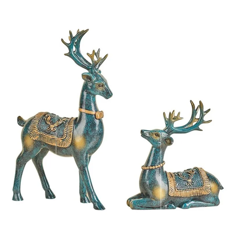 

European Luxury Resin Round Figurines Art Home Furnishing Decoration Crafts Livingroom Table Miniatures Office Desktop Ornaments
