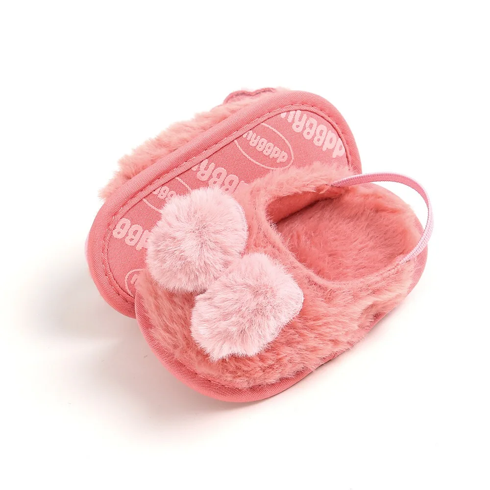 

Spring Summer Fur Infant Toddler Kids Indoor Shoes Baptism Birthday Present Princess Little Girl Shoes Prewalker