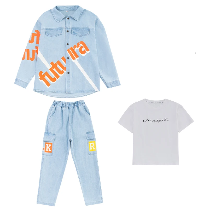 

New Kids Jazz Dance Costumes Boys & Girls Hip Hop Dance Clothing Children Modern Street Dance Performance/Practice Suit