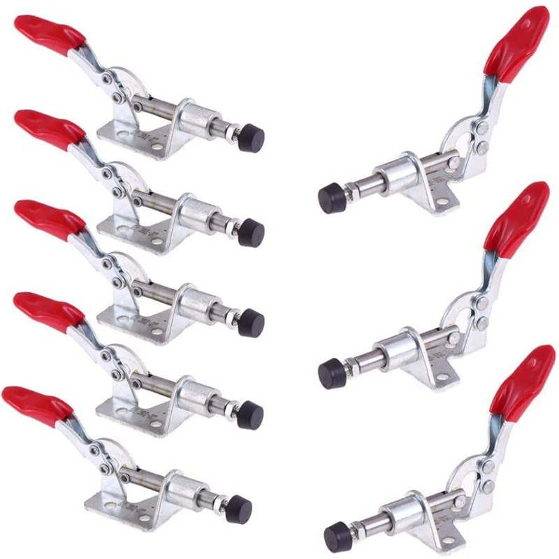 

8 Pcs Vertical Toggle Clamp Capacity 99Lbs 16Mm Plunger Stroke Antislip Push Pull Toggle Clamp GH-301A