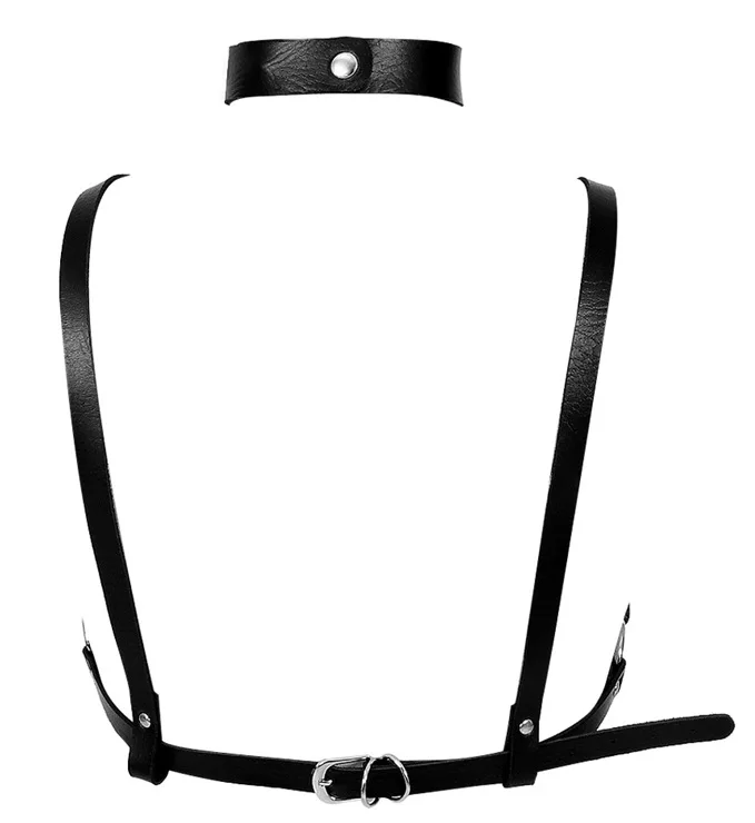 

Women Suspenders Punk Leather Harness Belt Sexy Body Bondage Jartiyer Harness Gothic Belt Lingerie Harajuku Harness Bra Garters