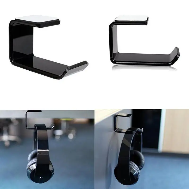 

1Pc New Black Headphone Wall Hanger Headset Earphone Durable Headset Stand Hook Wall Holder I0L8