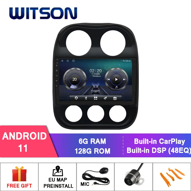 

Автомобильная DVD-система WITSON Android 11 для JEEP COMPASS 2010-2016, автомобильный мультимедийный плеер, стерео, автоаудио, GPS-навигация, DVD, видео, карп
