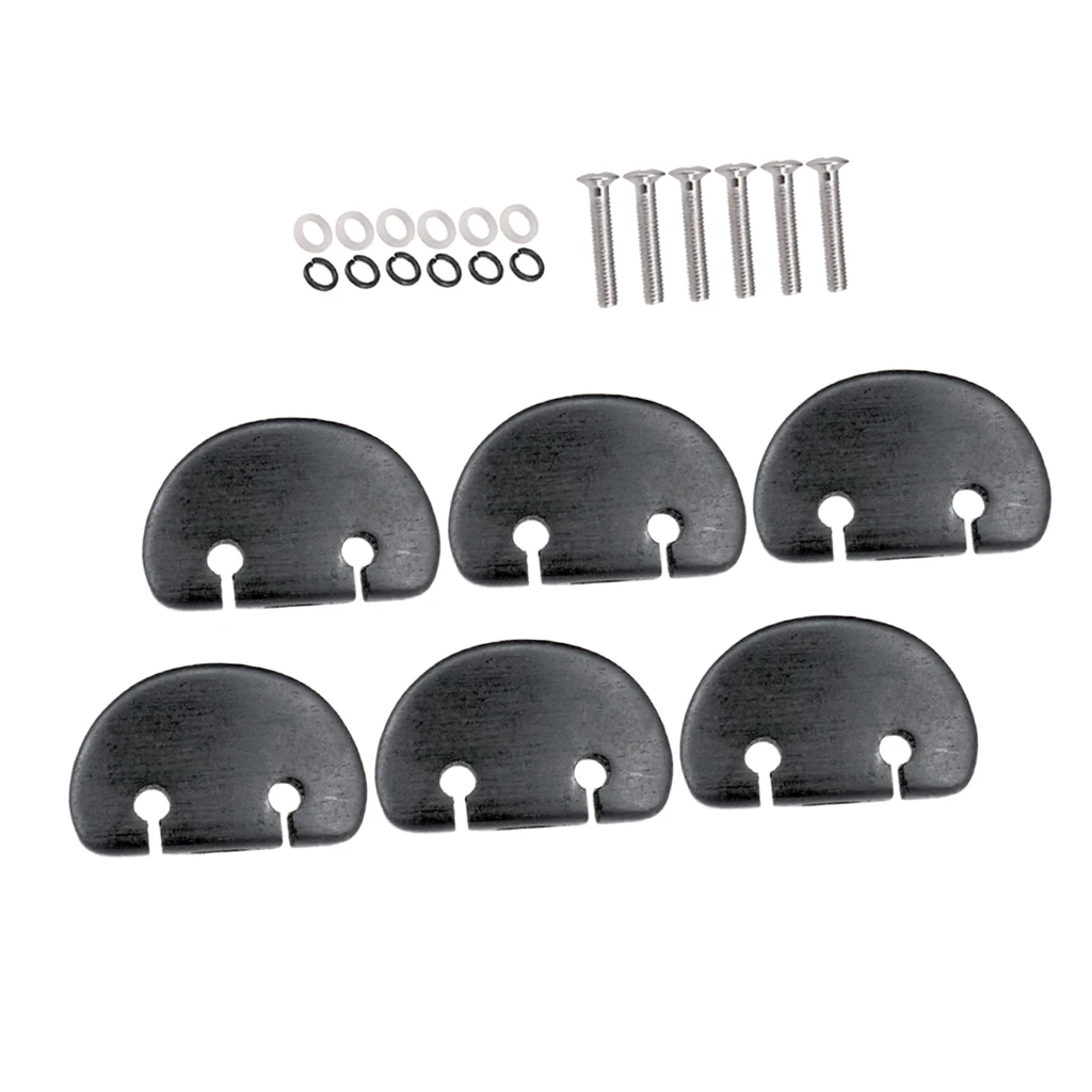 6 pcs schwarz gitarre tuning pegs tasten mechaniken knöpfe mit schrauben kit für akustische elektrische gitarren mit schrauben free global s