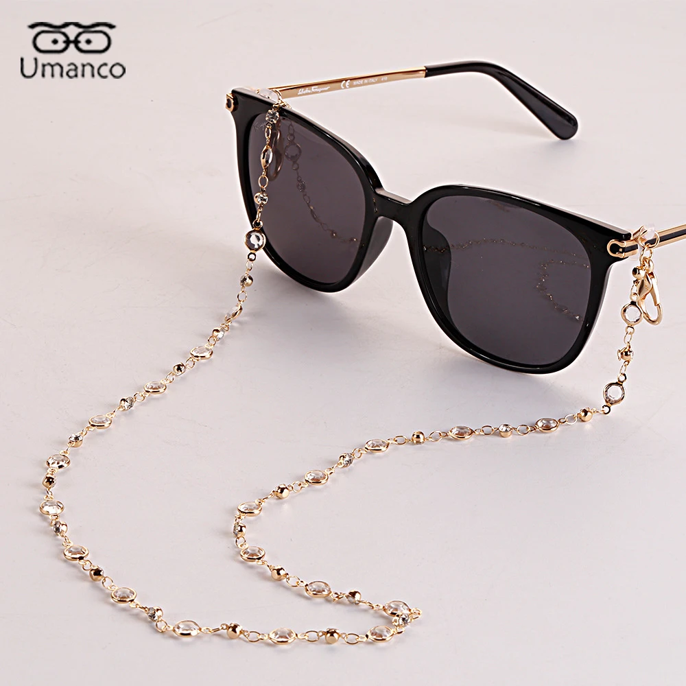 

74cm Colorful Sunglasses Chain for Women Crystal Pendant Mask Glasses Chains Anti-Drop Lanyard Necklace Eyeglasses Jewelry