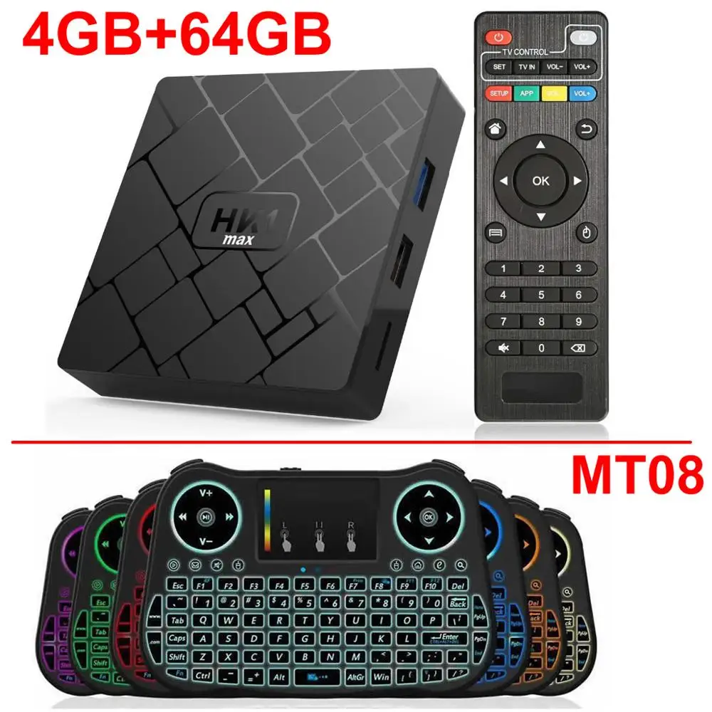 4GB 64GB add MT08 HK1 MAX Android 9,0 Smart tv BOX RK3318 Четырехъядерный 4 ГБ ОЗУ 64 Гб ПЗУ 2,4 ГБ/5 Гб двойной wifi Bluetooth 3D 4K HDR H.265 USB3.0 телеприставка - Цвет: 4GB 64GB add MT08