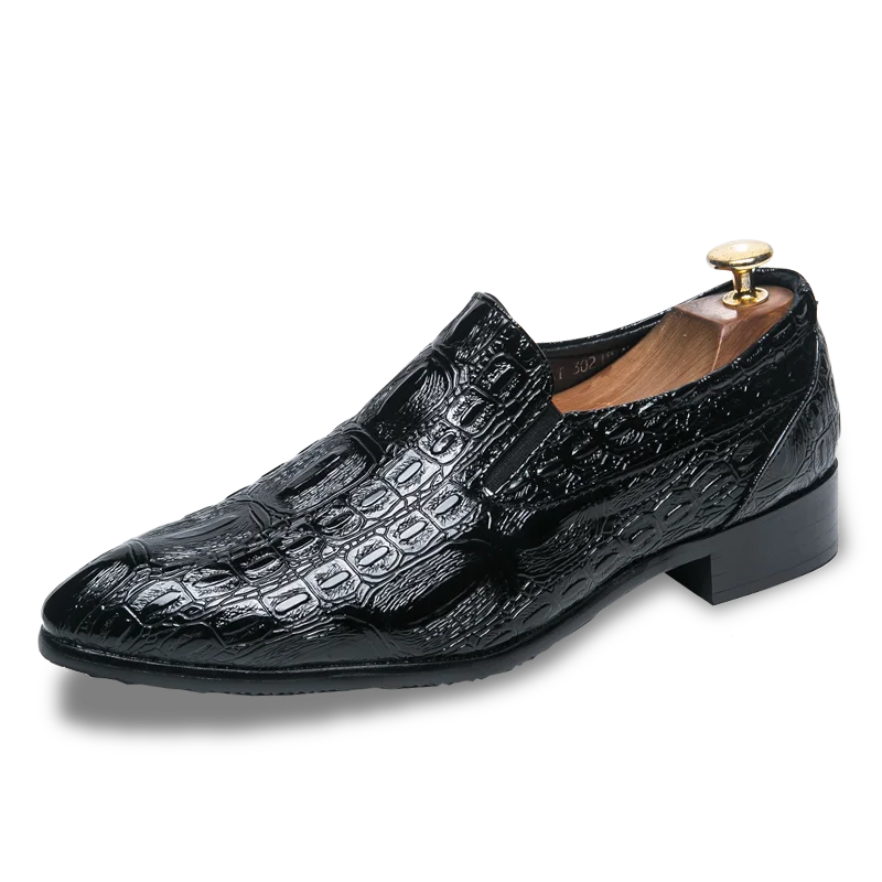 

Crocodile Shoes Men Elegant Coiffeur Designer Shoes Men Formal Italian Brand Patent Leather Classic Shoes Men Oxford Buty Meskie