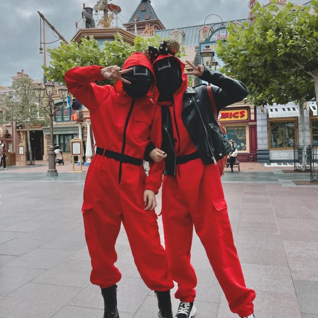 

Костюм кальмара, маска для косплея, игровой комбинезон, квадратный, Круглый, треугольный, пластиковый шлем, костюм