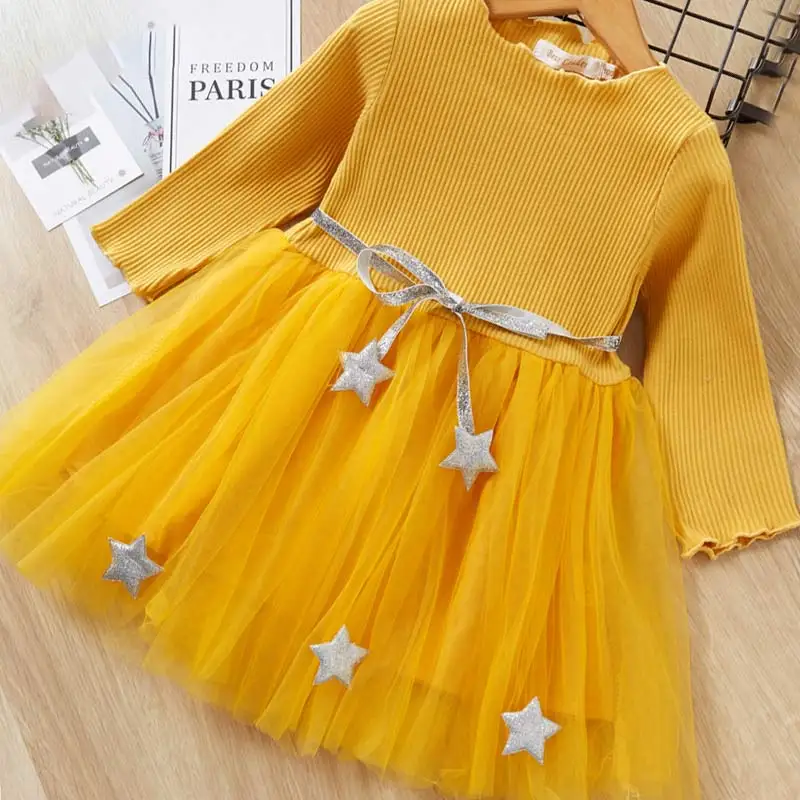 Keelorn Girls Dress 2020 Spring Winter Kids Dresses Long Sleeved Cartoon Swan Lace Appliques Princess 3-7Y girls clothes | Детская