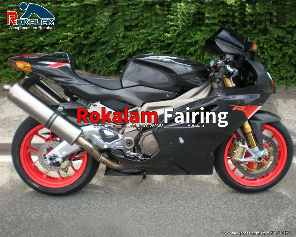 

Комплект обтекателей на вторичном рынке для Aprilia RSV1000R 2003 2006 RSV-1000R 03 04 05 06, черные мотоциклетные ABS кузова