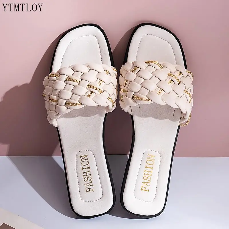 

Пляжная обувь; Женские шлепанцы; Роскошные шлепанцы; Дизайнерские модные шлепанцы на плоской подошве; Ytmtloy Zapatillas Casa Mujer Sapatos Femininos