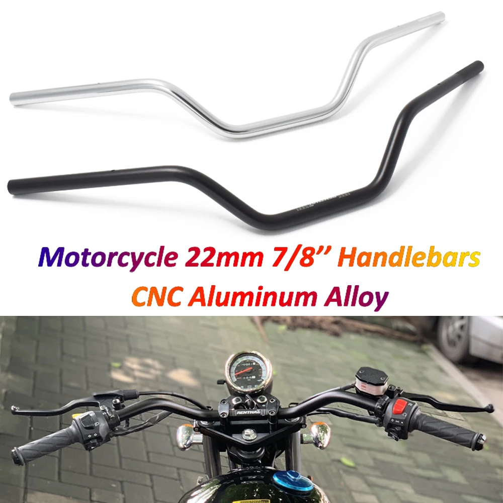 

22mm Handle Bar for Renthal CNC Aluminum Alloy Anodizing Handlebars Fits for Yamaha MT07 CB500X ER6N Duke 390 TRK 502X Pit Bikes