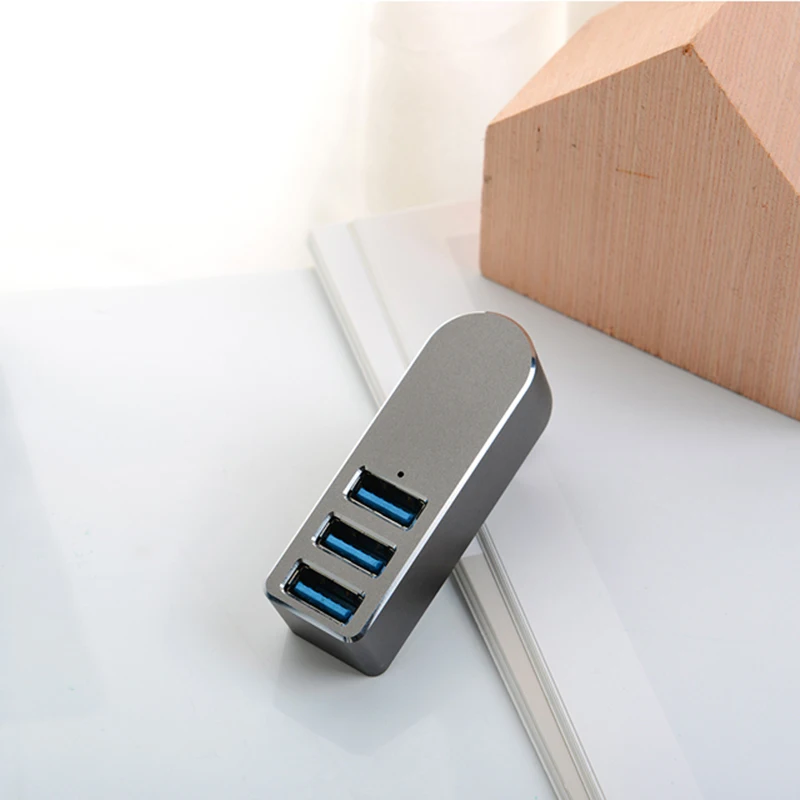 Высокоскоростной мини концентратор из алюминиевого сплава с 3 портами USB 0