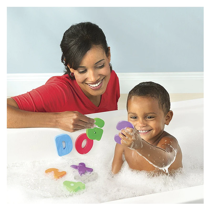 

36pcs/Set Alphanumeric Letter Puzzle Baby Bath Toys Soft EVA Kids Baby Water Toys For Bathroom Early Educational Suction Up Toy