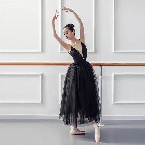 Black exclude skirts Новое поступление Регулируемый Купальник для балета, танцев Для женщин летние гимнастика Танцы взрослый костюм высокое качество, балетное платье для девочек - Цвет: Black exclude skirts