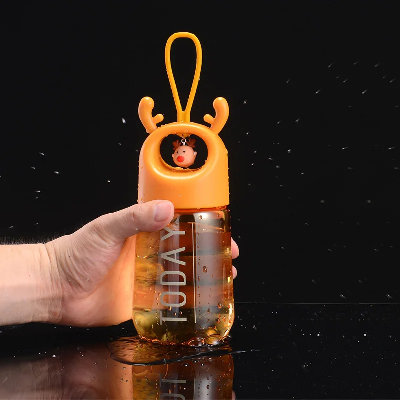 Креативная бутылка для воды милая подвеска в виде оленя медведя детский