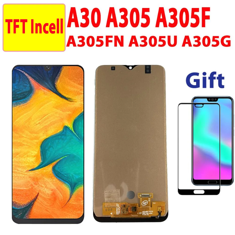 ЖК дисплей 6 4 дюйма TFT Incell для Samsung Galaxy A30 A305 A305FN сенсорный экран дигитайзер A305F A305W