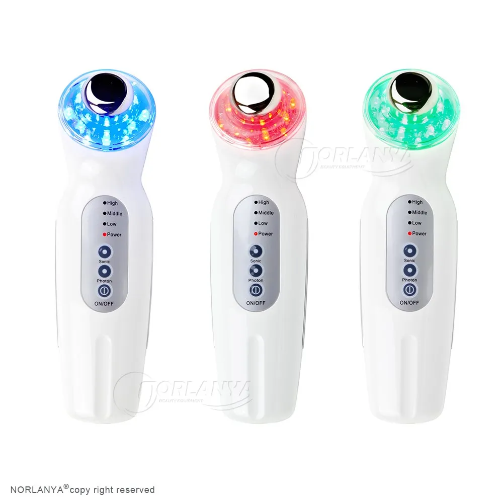 Ручной Ультра звуковой светодиодный светильник терапевтический массажер для