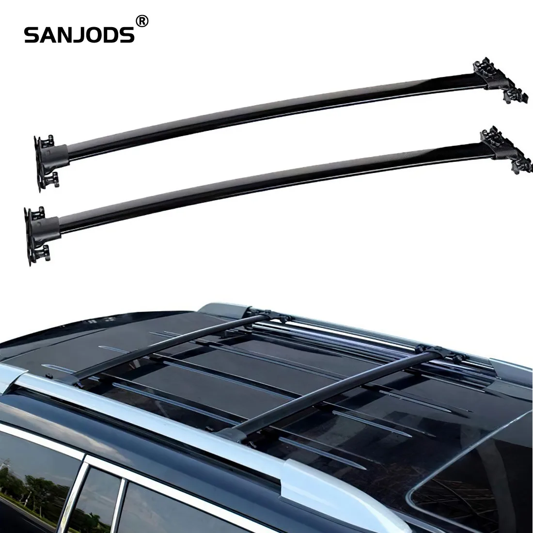 Полка на крышу SANJODS для перевозки багажа подходит Toyota high Lander 2008 2009 2010 2011 2012 2013