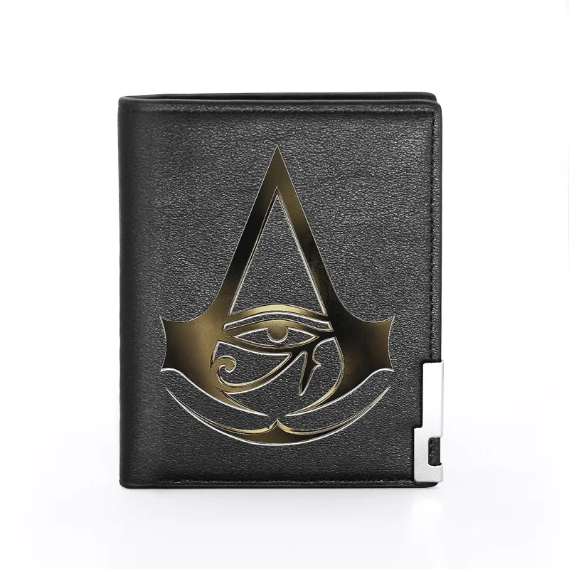 

Classic Assassin Wedjat Eye Cover Men Women Leather Wallet Billfold Slim Credit Card/ID Holders Inserts Money Bag Short Purses