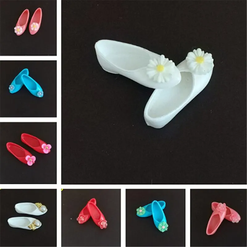 

High Quality1Pair Kids Gifts Ancient Flat Shoes Colorful Platform Shoes For Doll Accessories Cute Mixed Style High Quality