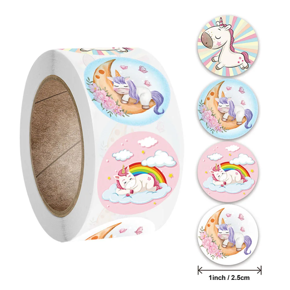 

Qiduo 500pcs Reward Pretty Sticker for Kids Mermaid Unicorn Animal Cute Pattern School Teacher Supplies gifts Sticker aesthetic